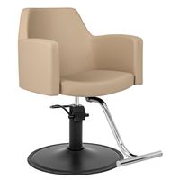 Ensemble de mobilier de salon de coiffure couleur tan, équipement de coiffure pour femmes, chaise de coiffeur de luxe