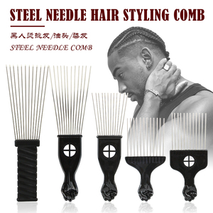 Masterlee 5 Tailles Promotion Chouchou Afro Bouclés Peigne Pique en Métal Anti-statique avec Manche en Plastique et Pointe Aiguille en Acier Inoxydable - Product Image 6