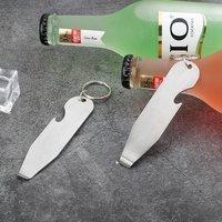 Llavero Abridor de Botellas de Vino y Cerveza de Metal Espejo de Acero Inoxidable, Personalizable con Logotipo por Sublimación Láser