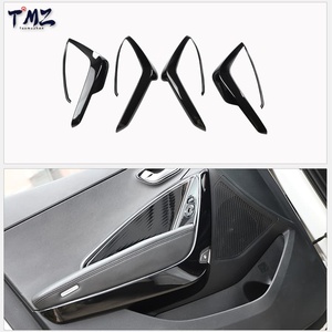 Adesivos de Acabamento Interior em Fibra de Carbono Preto Brilhante para Painel Frontal e Maçanetas de Porta LHD para Santa Fe DM 2013-2018 - Product Image 3