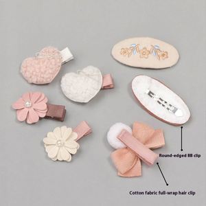 Nuevo Pasador de Pelo Meiqun Estilo Coreano con Diseño de Estrella de Dibujos Animados 8206, Clip Lateral con Lazo de Flor de Princesa, Dulce y Pequeño, Material de Acetato, 5x3.5cm, Para Fiesta - Product Image 3