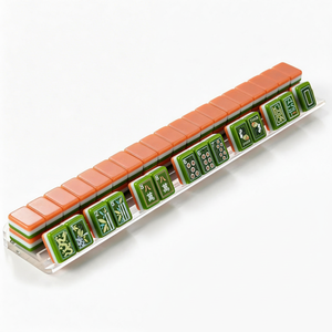 Jeu de Mahjong américain de 160 pièces, tuiles en acrylique blanches, jeu pour 4 joueurs avec étui portable écologique pour les fêtes de famille et les voyages - Product Image 4