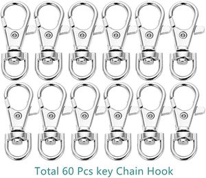 Llaveros con Mosquetón Giratorio de Alta Calidad con Ganchos Metálicos Resistentes, Color Plateado, 10 Piezas - Product Image 2
