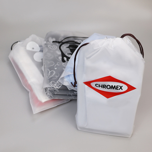 Sac blanc personnalisé imprimé avec logo pochettes à cordon en gros emballage cadeau sacs d'emballage de bijoux cosmétiques - Product Image 3