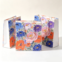Boîtes d'emballage personnalisées inspirées de l'Art déco avec bouquet de fleurs et poignées contrastées pour la décoration intérieure