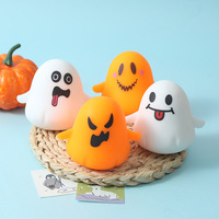Jouet anti-stress en forme de fantôme de dessin animé pour Halloween, en PVC, latex et PU, pour garçons et filles