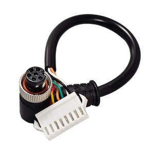 สายเชื่อมต่อ GX12 6 พิน เป็น SMP2.5 8 พิน แบบมุมฉาก ตัวผู้-ตัวเมีย สายไฟ 24AWG - Product Image 1
