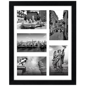 Marco para Fotos de 28 x 36 cm con Soporte para Cinco Fotos de 15 x 10 cm, Marco para Varias Fotos Familiares, Decoración para el Hogar - Product Image 1