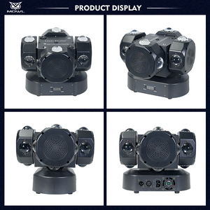 Lumière d'effet de tête mobile à faisceau LED RGBW 16 pièces, 4 têtes rotatives à vent et feu, DMX, laser, stroboscope, pour DJ, discothèque, fête - Product Image 2