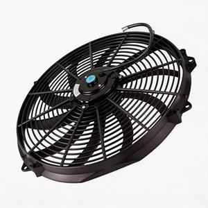 Ventola di Raffreddamento Universale Curva Nera da 16 Pollici, 12V DC, 120W, a 10 Pale per Radiatore Auto da Corsa - Product Image 5