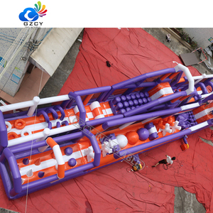 Venta caliente carrera de obstáculos inflable para adultos equipo de patio interior - Product Image 1
