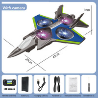 AiJH Avion Rc 2.4G avec double caméra Jet EPP Foam Flip Altitude Hold Headless Mode Flying LCD Remote Control Plane Toys
