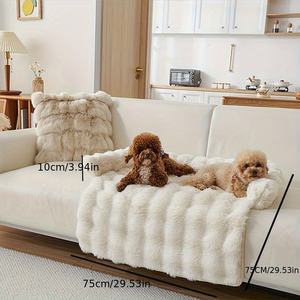 Invierno cómodo perro mascota burbuja Imitación Piel de conejo cama para mascotas engrosada cálida antideslizante suave almohadilla para mascotas gato cama para perros - Product Image 3