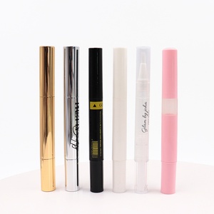 Bolígrafos giratorios vacíos de 1.5ml, 2ml, 3ml, 4ml, 5ml, color rosa, con punta de pincel, aplicadores de brillo labial cosmético, tubos contenedores. - Product Image 2