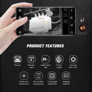 HTI 400 degrés NETD 60mk téléphone portable imagerie caméras thermiques et scanners pour inspection électrique/mécanique - Product Image 3