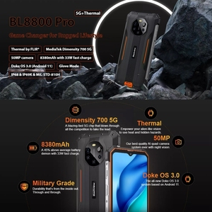 Prix de gros Blackview <span class=keywords><strong>BL8800</strong></span> <span class=keywords><strong>Pro</strong></span> 5G Téléphone robuste 8 Go + 128 Go Caméra thermique Smartphone - Product Image 2