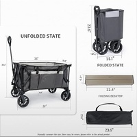 Chariot de camping pliable pliable avec plaque de table en aluminium Chariot à cadre en acier polyvalent de vente chaude