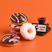 Breloque en résine simulée en forme de donut pour accessoires de colle crème faits main DIY, figurine miniature en résine