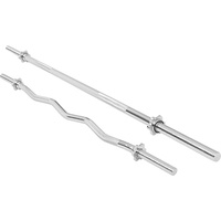Barre de musculation Barbell Curl Bar EZ Bar Barre d'haltères chromées filetées pour l'haltérophilie