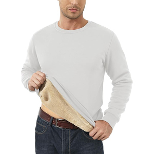 Người đàn ông của Sherpa lót rắn Polyester/Bông Lông Cừu Áo Thun crewneck Mùa Đông Áo thân thiện với môi thoáng khí - Product Image 6