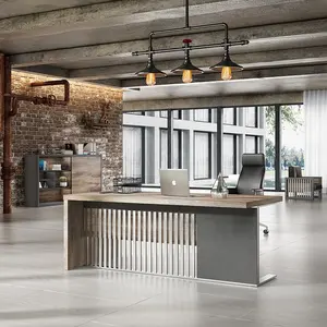 เฟอร์นิเจอร์สำนักงานผู้บริหารสุดหรูจากจีน ดีไซน์ทันสมัย โต๊ะทำงานผู้บริหาร โต๊ะทำงานผู้บริหารระดับสูง โต๊ะทำงานสำนักงาน - Product Image 2