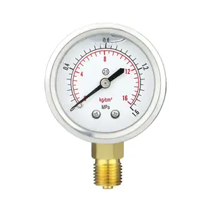 Cheap Price 2" Manometer Gas Glycerine Filling Manometer 600 Bars 2.5% Precise High Pressure Gauge