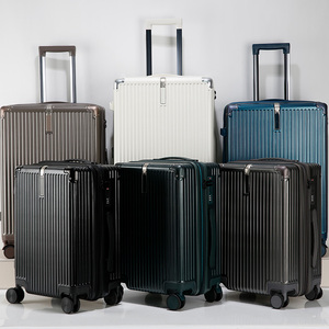 OEM Factory High Quality 20-Inch Aluminum Travel Luggage Troelly 360 Spinner Wheel TSA Lock Doubler Zipper ABS+<strong>PC</strong> Carry-On - Product Image 5