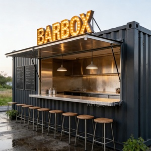 Cafetería, Bar y Restaurante en Contenedor Marítimo con Ventana de Aluminio y Puerta de Acero, Diseño Prefabricado Contemporáneo, Alta Utilización del Espacio - Product Image 5