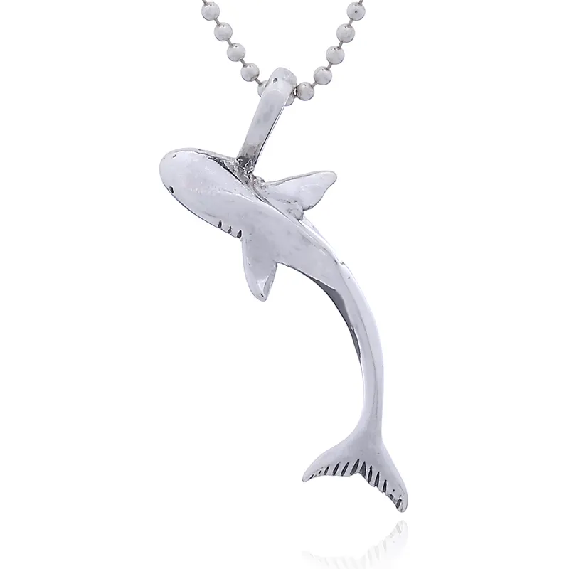 الفضة القرش سحر قلادة مدموغ 925 الفضة الحيوان الشكل مجوهرات سيلفي مجوهرات