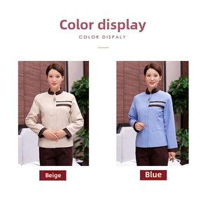 Uniforme da addetto alla camera d'albergo a maniche lunghe autunno e inverno pulizia domestica maggiordomo uniforme da <span class=keywords><strong>cameriera</strong></span> per ristoranti e bar - Product Image 4