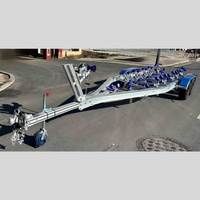 Remorque pour bateau gonflable en aluminium à double essieu de 27 pieds, remorques pour bateau en aluminium de 27 pieds, remorque de transport de bateau marin