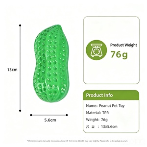 Jouets à mâcher interactifs pour chiens en TPR, écologiques, personnalisés, en gros d'usine, sûrs, non toxiques, en forme d'arachide simulée, pour les dents - Product Image 6