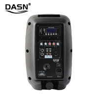 Système audio DASN SCF8AA, enceinte active professionnelle carrée en plastique pleine fréquence de 8 pouces, 320 W, MP3, DJ, scène, home cinéma