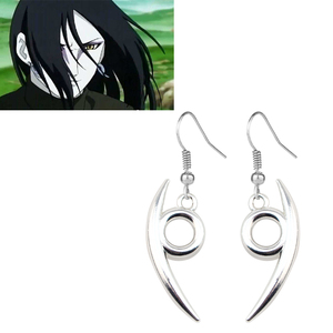 Boucles d'oreilles en alliage de cosplay d'anime Ninja Orochimaru, bijoux <span class=keywords><strong>Akatsuki</strong></span>, <span class=keywords><strong>pendentif</strong></span> gothique unisexe, accessoires de crochet d'oreille, ornements, cadeaux, accessoires - Product Image 2