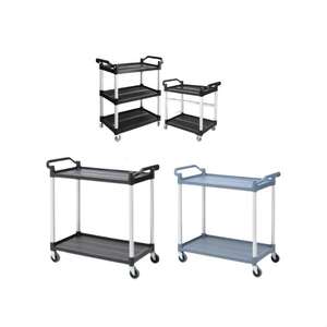 Sunmax-Carrito de recogida de platos de tubo cuadrado de acero inoxidable para restaurante, hotel, limpieza de limpieza - Product Image 2