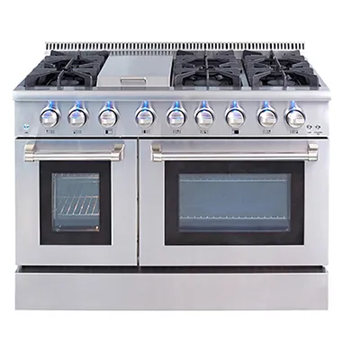 Environmental protection and energy saving Oven integrated gas range 8 burner gas range Built-in oven gas range