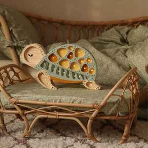 Segno animale casa camera da letto ornamento decorativo LED luce notturna per bambini bambino vivaio decorazione carina tartaruga in legno lampada da tavolo - Product Image 2
