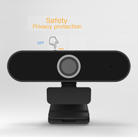 360 kamera Web Anti-peeping, kamera Web 4k Hd penuh fokus otomatis 1080 P 4k Hd Pc Usb dengan mikrofon