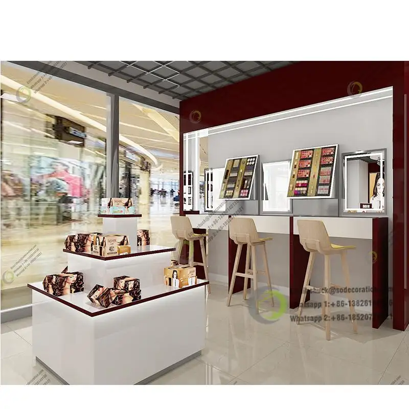 Vente en gros de produits de beauté Magasin de perruques Présentoir mural Magasin de cheveux Étagères de décoration pour magasin de produits de beauté