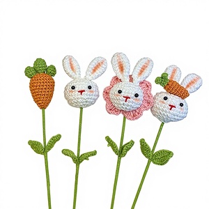 Ramo de Conejo y Zanahoria Tejido a Mano, Lindo Regalo Hecho a Mano para <span class=keywords><strong>Mujeres</strong></span>, para Regalar a Niñas y Mejores Amigas - Product Image 1
