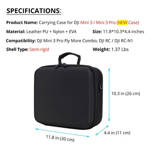 Brillant personnalisé Portable voyage Eva sac à bandoulière pour <span class=keywords><strong>DJI</strong></span> <span class=keywords><strong>Mini</strong></span> <span class=keywords><strong>3</strong></span>/ <span class=keywords><strong>Mini</strong></span> <span class=keywords><strong>3</strong></span> Pro étanche dur Eva étui de transport Drone sac de rangement - Product Image 5