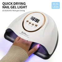 Lampe UV LED Rouge Professionnelle 180W pour Salon, Machine de Manucure de Table pour Séchage Rapide des Ongles en Gel, Lampe à Ongles UV Sun