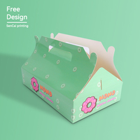 Boîtes à beignets épaisses en papier de qualité alimentaire fantaisie entièrement personnalisées emballage pour beignets impression de logo personnalisé en gros