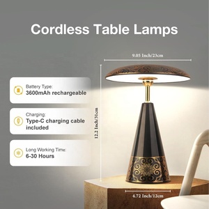 <span class=keywords><strong>Marrakech</strong></span> โคมไฟตั้งโต๊ะไร้สายแบบชาร์จไฟได้, ° ชาร์จไฟได้โคมไฟ LED แบบตุรกีใช้แบตเตอรี่หรี่แสงได้โคมไฟ LED แบบพกพา - Product Image 3