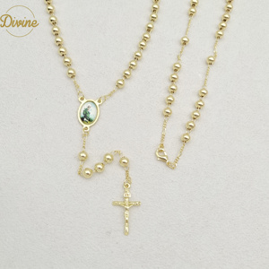 Divino Rosario Tricolor de San Judas y la Virgen María de Gran Venta, 6 mm de Ancho y 60 cm de Largo, Joyería de la Serie Recuerdo - Product Image 5