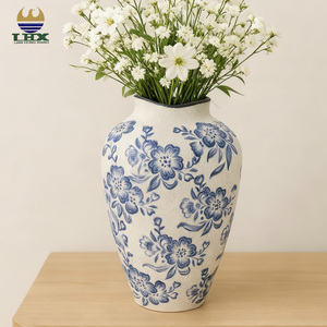 제조사 대형 전통 블루 & 화이트 세라믹 꽃병 결혼식 꽃꽂이 꽃병 꽃병 - Product Image 1