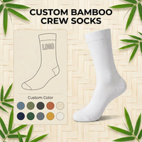 Chaussettes de ville minimalistes antibactériennes sans couture en fibre de bambou blanches unies