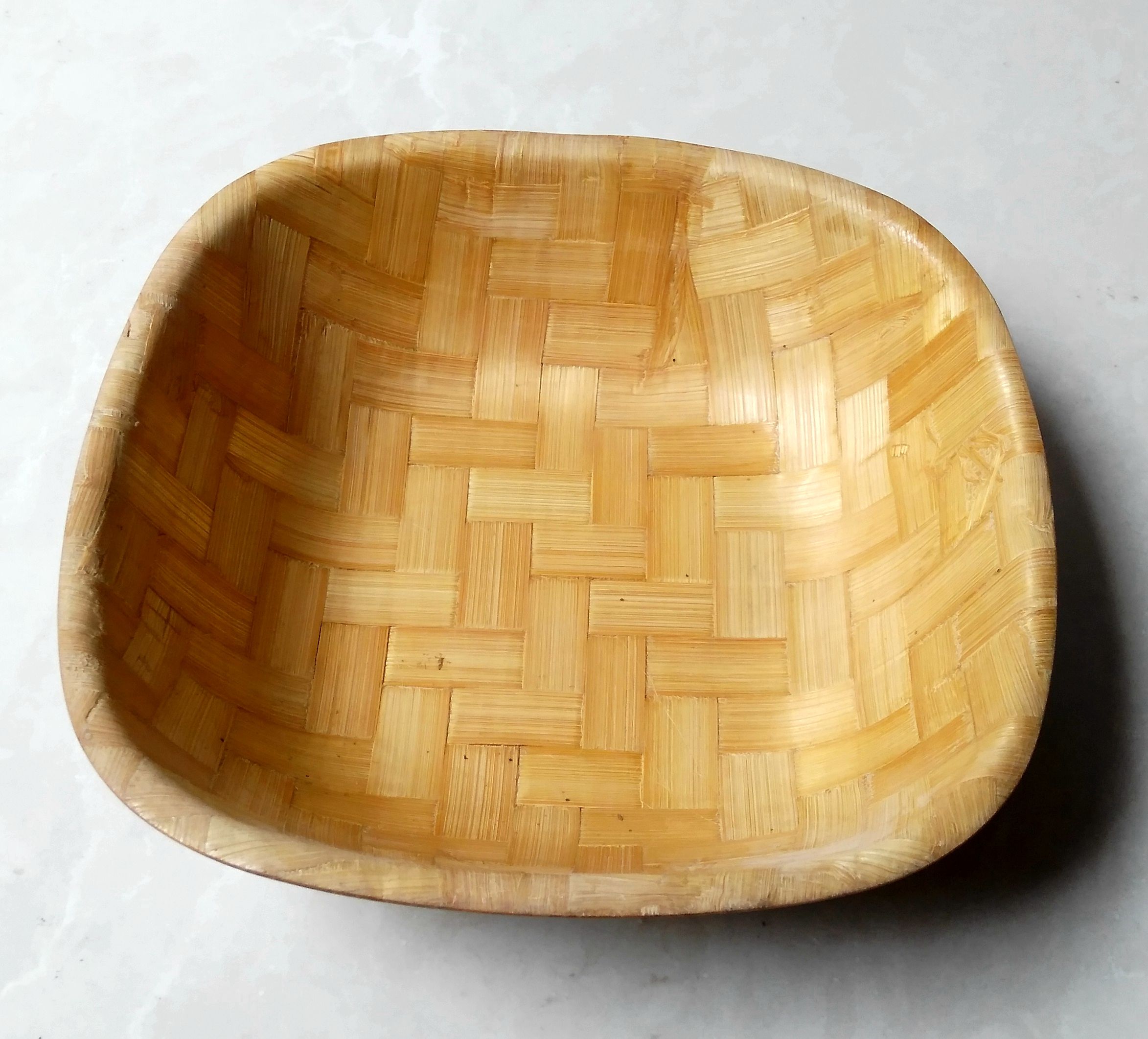 bamboo square bowl