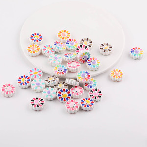 Cuentas de flores acrílicas de 10 mm para la fabricación de joyas, accesorios de bricolaje, forma de pétalo, cuentas sueltas coloridas - Product Image 2