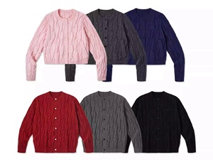 Maglione con Logo personalizzato <span class=keywords><strong>Slim</strong></span> <span class=keywords><strong>Fit</strong></span> multicolore caldo stile coreano <span class=keywords><strong>Cardigan</strong></span> in lana lane RL maglione per Unisex invernale - Product Image 1